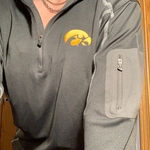 Gray Hawkeye Quarter Zip